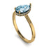 Hidden Halo Pear Aquamarine Engagement Ring - Mary No. 401 image 2