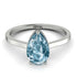 Hidden Halo Pear Aquamarine Engagement Ring - Mary No. 409 image 3