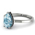 Hidden Halo Pear Aquamarine Engagement Ring - Mary No. 409 image 1