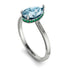 Hidden Halo Pear Aquamarine Engagement Ring - Mary No. 406 image 2