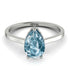 Hidden Halo Pear Aquamarine Engagement Ring - Mary No. 403 image 3