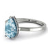 Hidden Halo Pear Aquamarine Engagement Ring - Mary No. 403 image 1