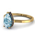 Hidden Halo Pear Aquamarine Engagement Ring - Mary No. 413 image 1