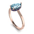 Hidden Halo Pear Aquamarine Engagement Ring - Mary No. 414 image 2
