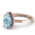 Hidden Halo Pear Aquamarine Engagement Ring - Mary No. 411 image 1