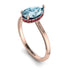 Hidden Halo Pear Aquamarine Engagement Ring - Mary No. 411 image 2
