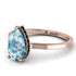 Hidden Halo Pear Aquamarine Engagement Ring - Mary No. 408 image 1