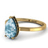 Hidden Halo Pear Aquamarine Engagement Ring - Mary No. 407 image 1