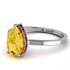 Hidden Halo Pear Citrine Engagement Ring - Mary No. 612 image 1