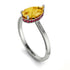Hidden Halo Pear Citrine Engagement Ring - Mary No. 612 image 2