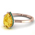 Hidden Halo Pear Citrine Engagement Ring - Mary No. 605 image 1