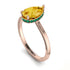 Hidden Halo Pear Citrine Engagement Ring - Mary No. 605 image 2
