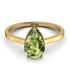 Hidden Halo Pear Peridot Engagement Ring - Mary No. 704 image 3