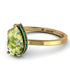 Hidden Halo Pear Peridot Engagement Ring - Mary No. 704 image 1