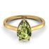 Hidden Halo Pear Peridot Engagement Ring - Mary No. 701 image 3