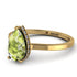 Hidden Halo Pear Peridot Engagement Ring - Mary No. 701 image 1