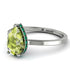Hidden Halo Pear Peridot Engagement Ring - Mary No. 706 image 1