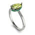 Hidden Halo Pear Peridot Engagement Ring - Mary No. 706 image 2
