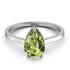 Hidden Halo Pear Peridot Engagement Ring - Mary No. 703 image 3