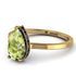 Hidden Halo Pear Peridot Engagement Ring - Mary No. 713 image 1