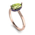 Hidden Halo Pear Peridot Engagement Ring - Mary No. 714 image 2