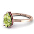 Hidden Halo Pear Peridot Engagement Ring - Mary No. 711 image 1