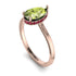 Hidden Halo Pear Peridot Engagement Ring - Mary No. 711 image 2