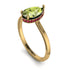 Hidden Halo Pear Peridot Engagement Ring - Mary No. 710 image 2