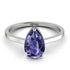 Hidden Halo Pear Tanzanite Engagement Ring - Mary No. 209 image 3