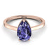 Hidden Halo Pear Tanzanite Engagement Ring - Mary No. 208 image 3
