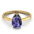 Hidden Halo Pear Tanzanite Engagement Ring - Mary No. 207 image 3