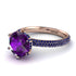 Hidden Halo Round Amethyst Engagement Ring - Ashley No. 314 image 1