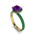 Hidden Halo Round Amethyst Engagement Ring - Ashley No. 304 image 2