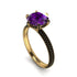 Hidden Halo Round Amethyst Engagement Ring - Ashley No. 307 image 2