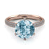 Hidden Halo Round Aquamarine Engagement Ring - Ashley No. 402 image 3