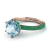 Hidden Halo Round Aquamarine Engagement Ring - Ashley No. 405 image 1