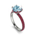 Hidden Halo Round Aquamarine Engagement Ring - Ashley No. 412 image 2