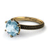 Hidden Halo Round Aquamarine Engagement Ring - Ashley No. 407 image 1