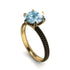 Hidden Halo Round Aquamarine Engagement Ring - Ashley No. 407 image 2