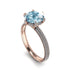 Hidden Halo Round Aquamarine Engagement Ring - Ashley No. 402 image 2