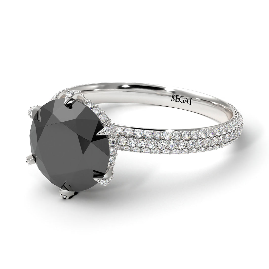 Hidden Halo Round Diamond Engagement Ring - Ashley No. 9