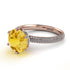 Hidden Halo Round Citrine Engagement Ring - Ashley No. 602 image 1