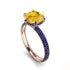 Hidden Halo Round Citrine Engagement Ring - Ashley No. 614 image 2