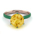 Hidden Halo Round Citrine Engagement Ring - Ashley No. 605 image 3