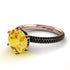 Hidden Halo Round Citrine Engagement Ring - Ashley No. 608 image 1