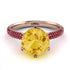 Hidden Halo Round Citrine Engagement Ring - Ashley No. 611 image 3