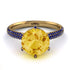 Hidden Halo Round Citrine Engagement Ring - Ashley No. 613 image 3