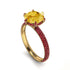 Hidden Halo Round Citrine Engagement Ring - Ashley No. 610 image 2