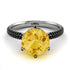 Hidden Halo Round Citrine Engagement Ring - Ashley No. 609 image 3
