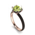 Hidden Halo Round Peridot Engagement Ring - Ashley No. 708 image 2